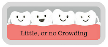 Illustration representing little or no crowding