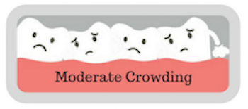 Illustration representing moderate crowding